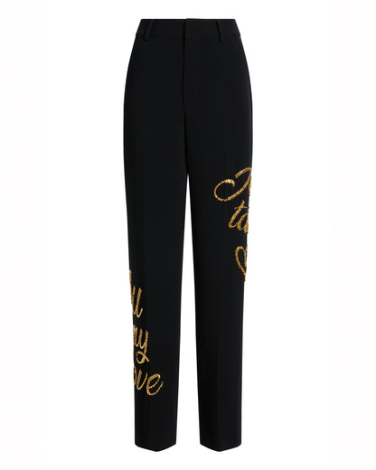 Cinq à Sept Crushed Sequin Loveletter Collins Pant