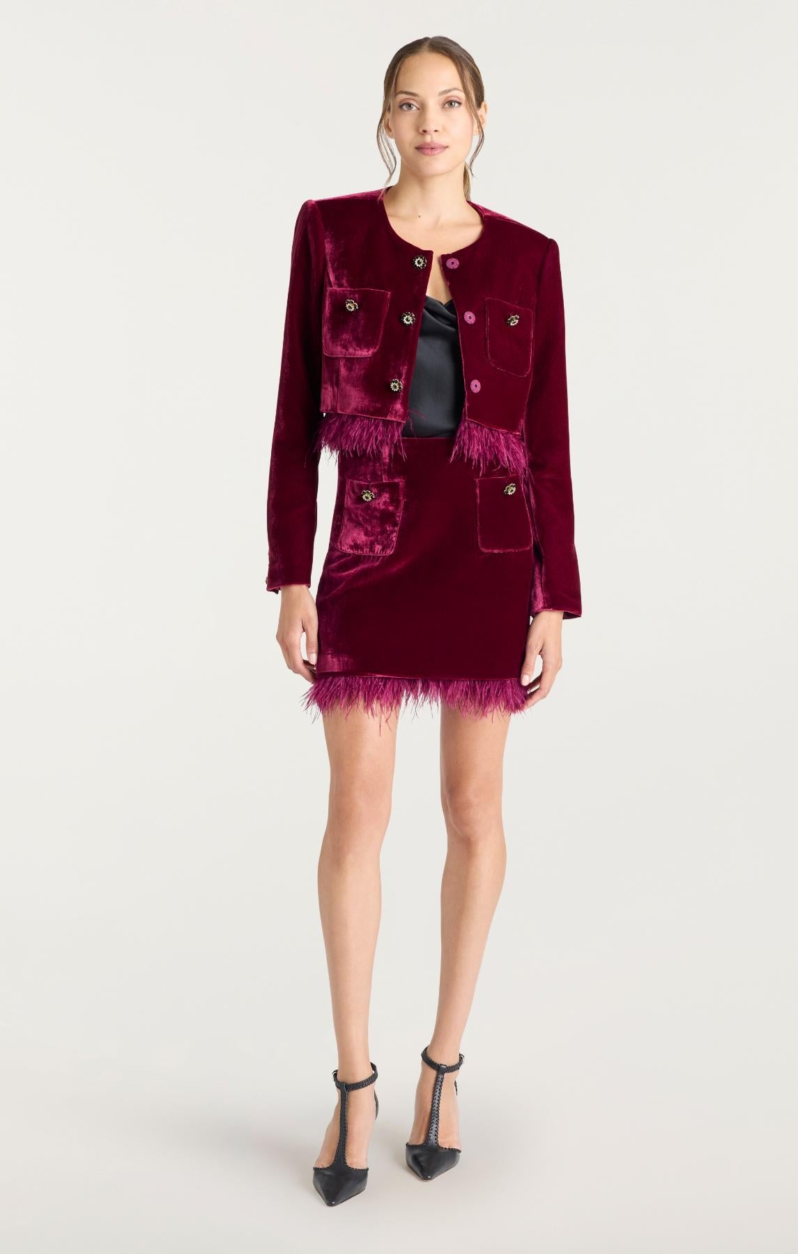 Cinq à Sept Luna Velvet Randi Skirt