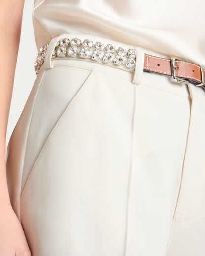 Cinq à Sept Rhinestone Belt Ester Short