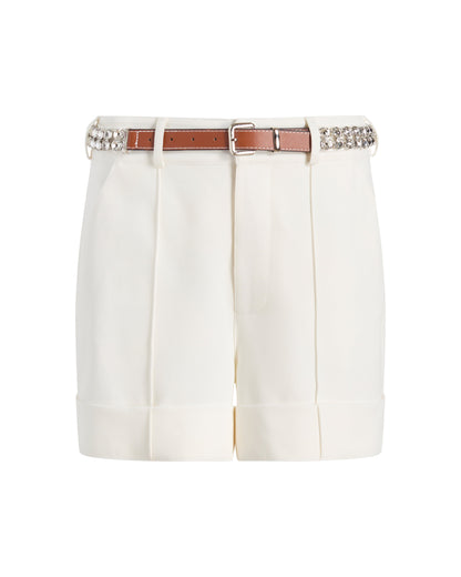 Cinq à Sept Rhinestone Belt Ester Short