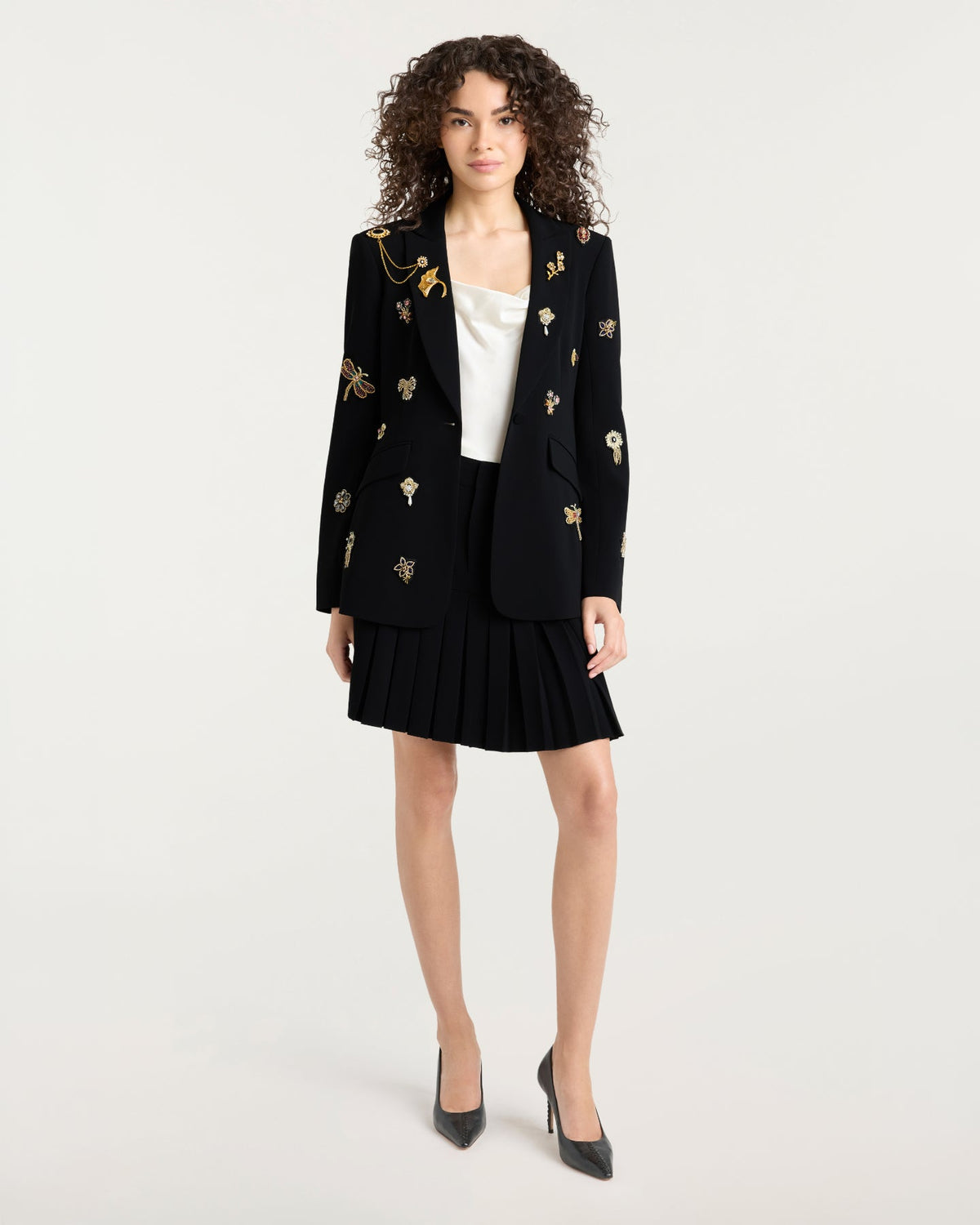 Cinq à Sept Gold Brooches Cheyenne Blazer