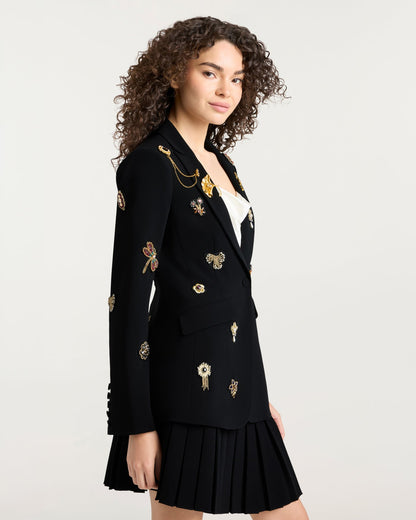 Cinq à Sept Gold Brooches Cheyenne Blazer