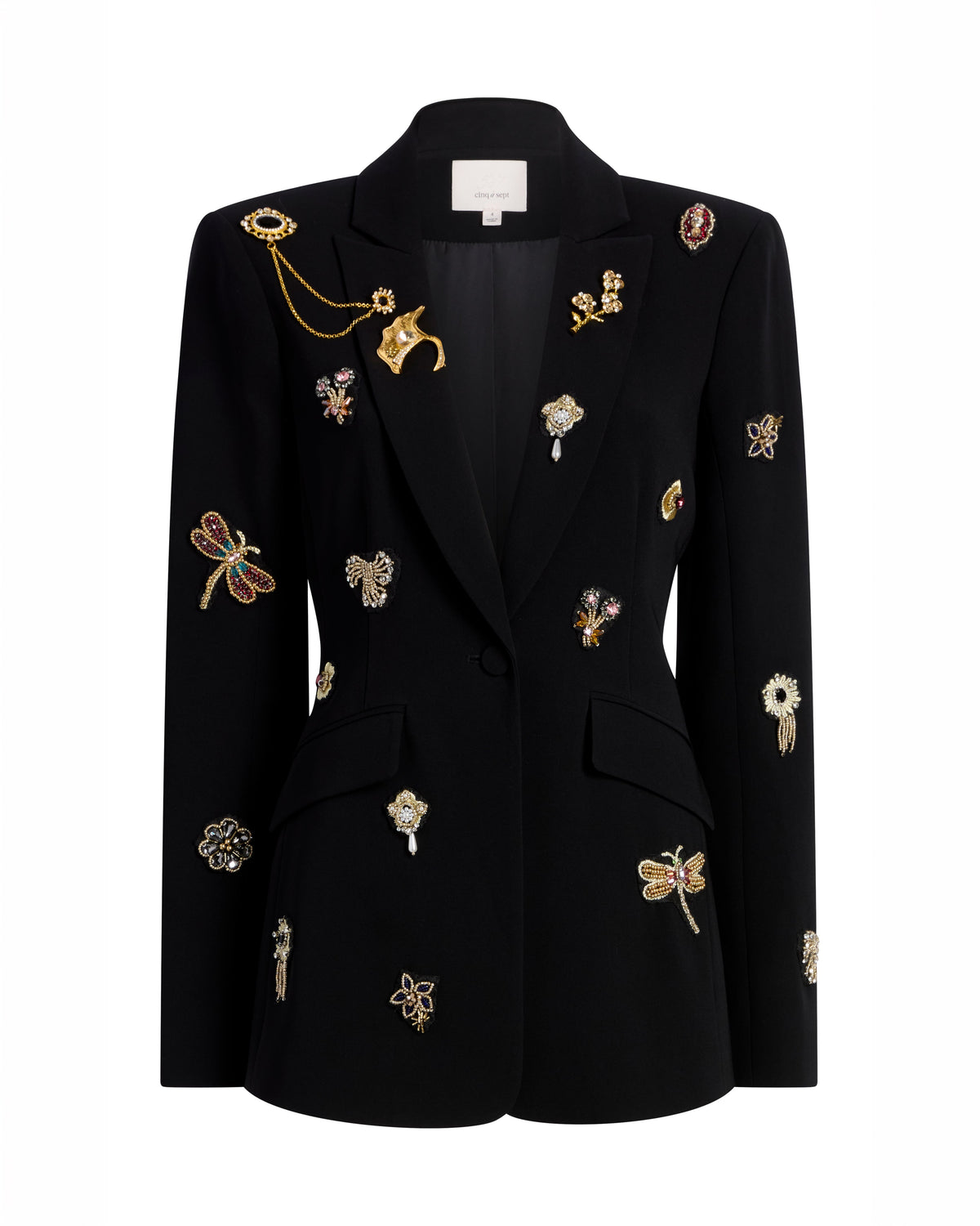 Cinq à Sept Gold Brooches Cheyenne Blazer