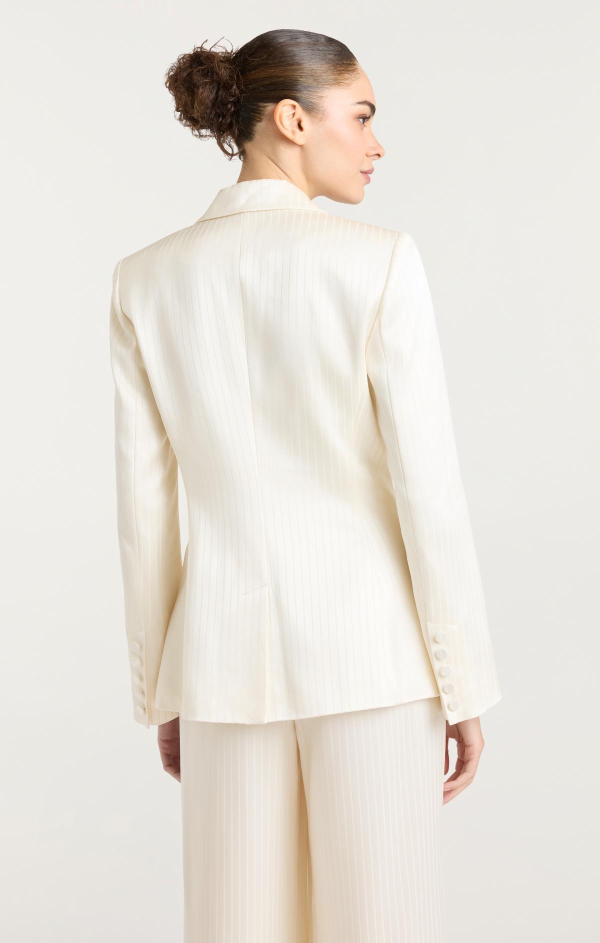 Cinq à Sept Georgia Satin Stripe Cheyenne Blazer