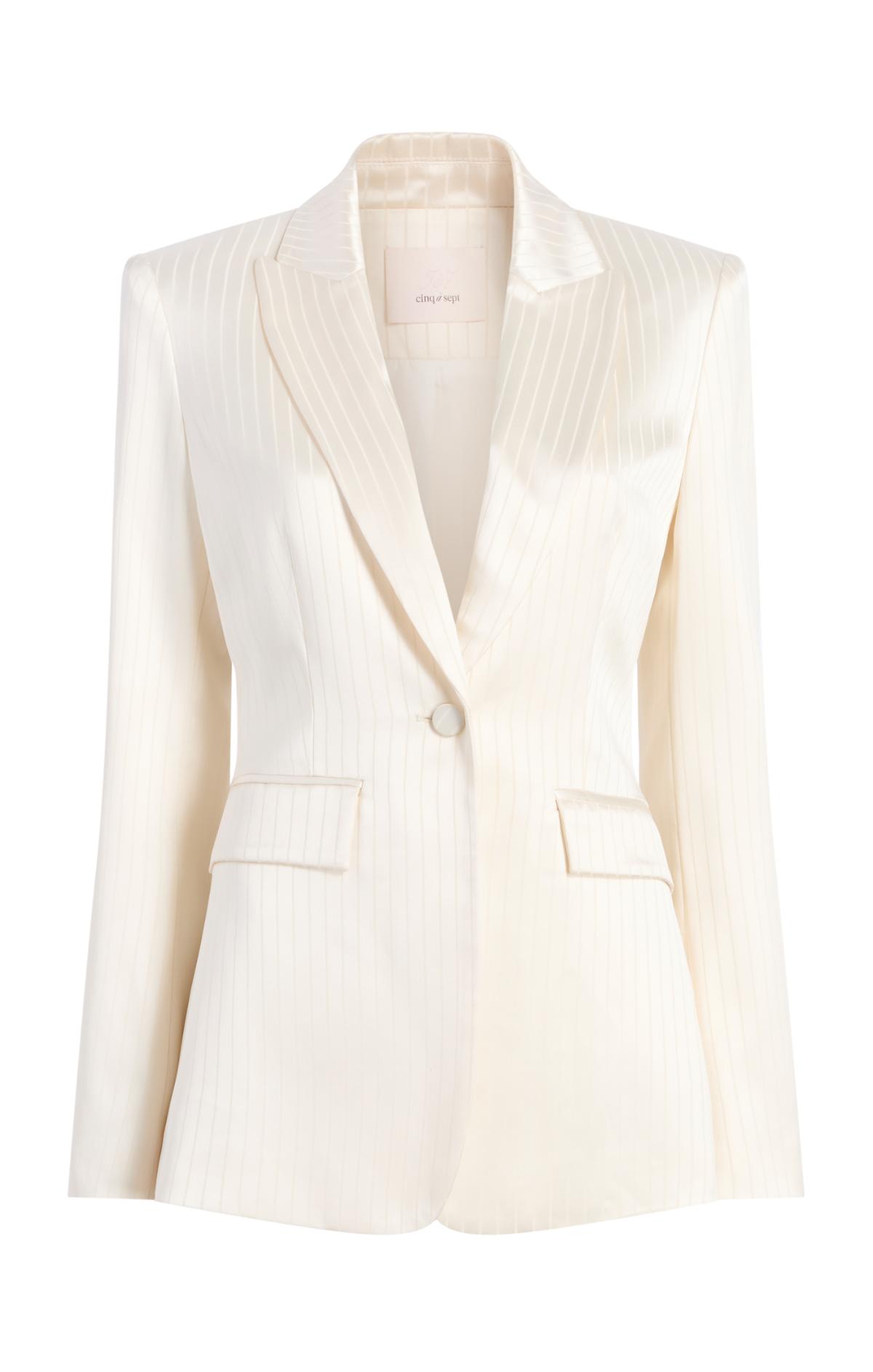 Cinq à Sept Georgia Satin Stripe Cheyenne Blazer