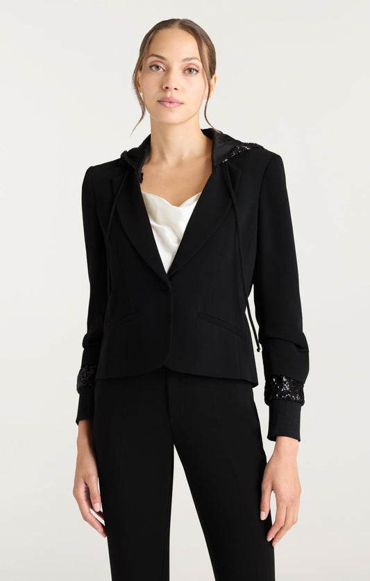 Cinq à Sept Sequin Hooded Le Petit Khloe Jacket