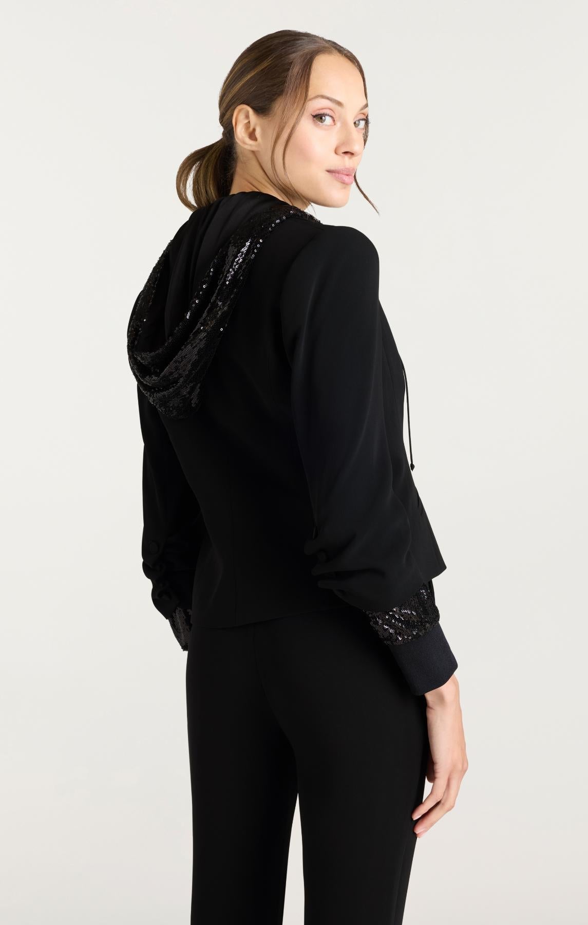 Cinq à Sept Sequin Hooded Le Petit Khloe Jacket