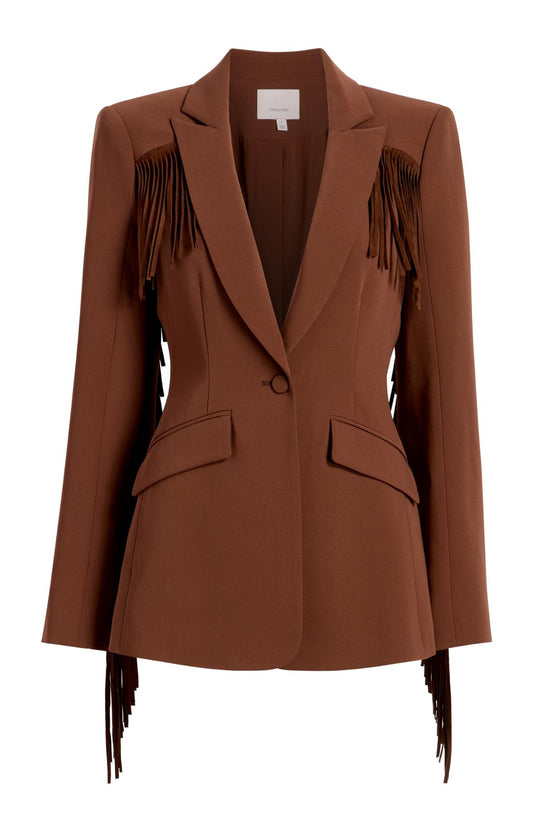 Cinq à Sept Suede Fringe Cheyenne Blazer