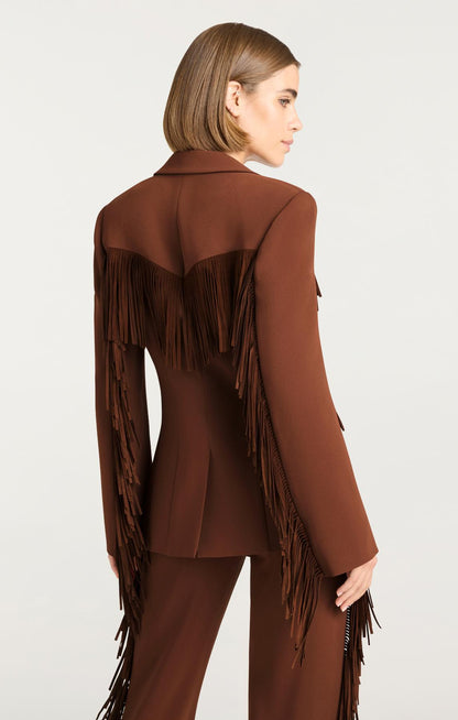 Cinq à Sept Suede Fringe Cheyenne Blazer