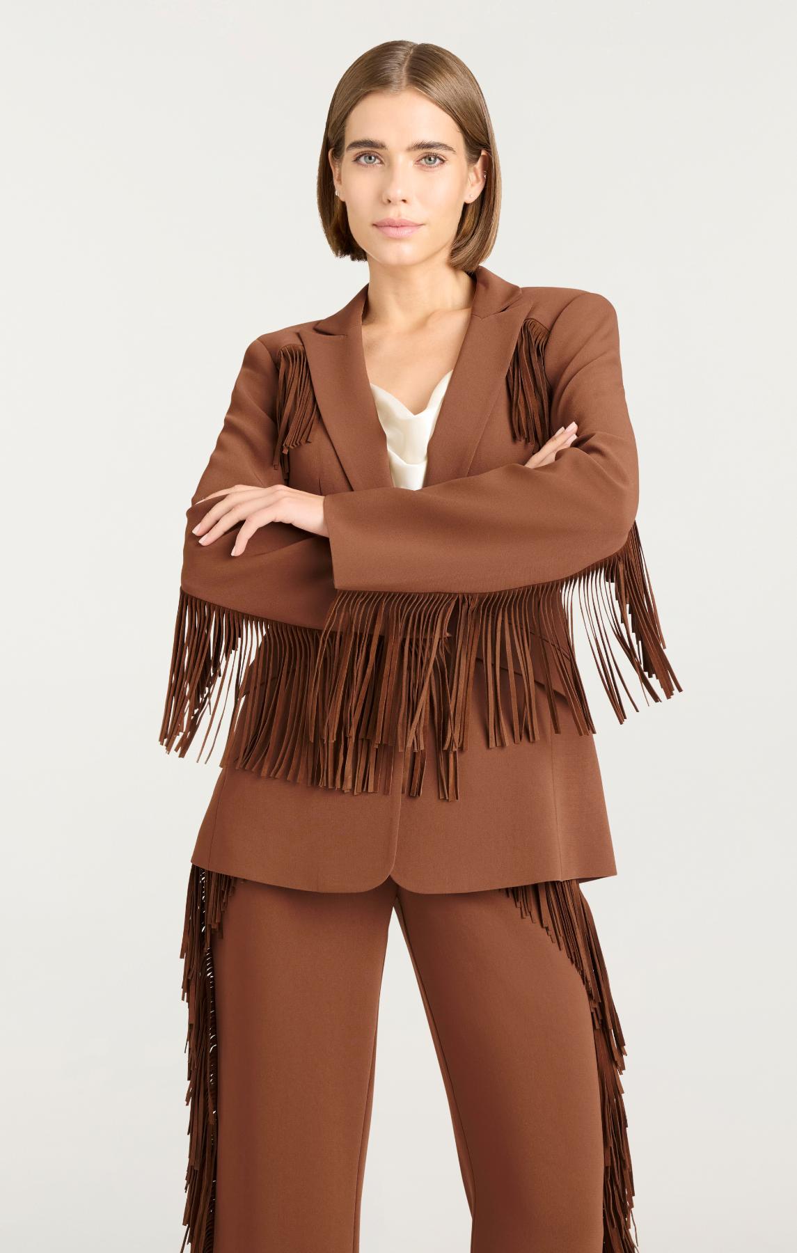 Cinq à Sept Suede Fringe Cheyenne Blazer
