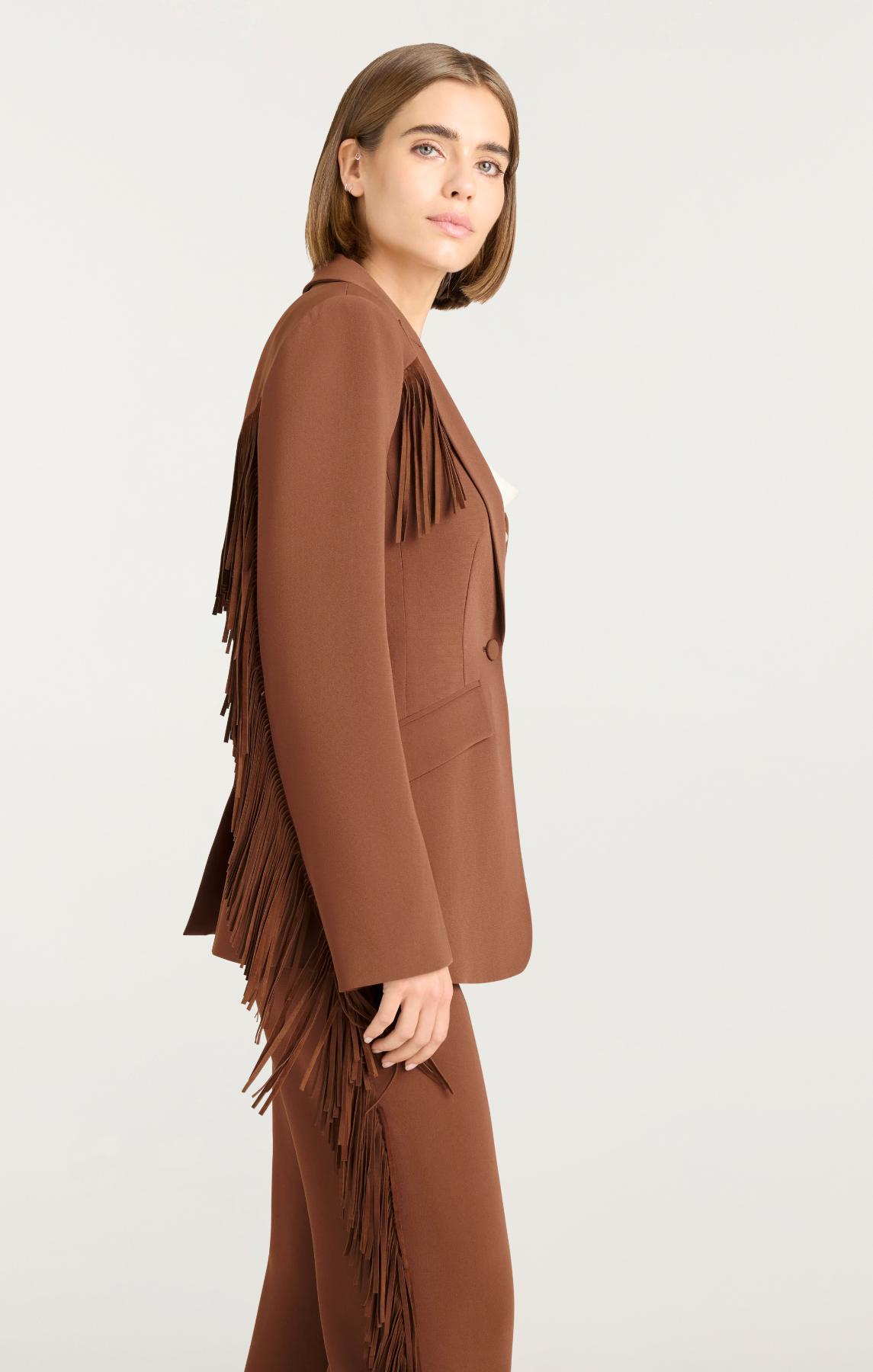 Cinq à Sept Suede Fringe Cheyenne Blazer