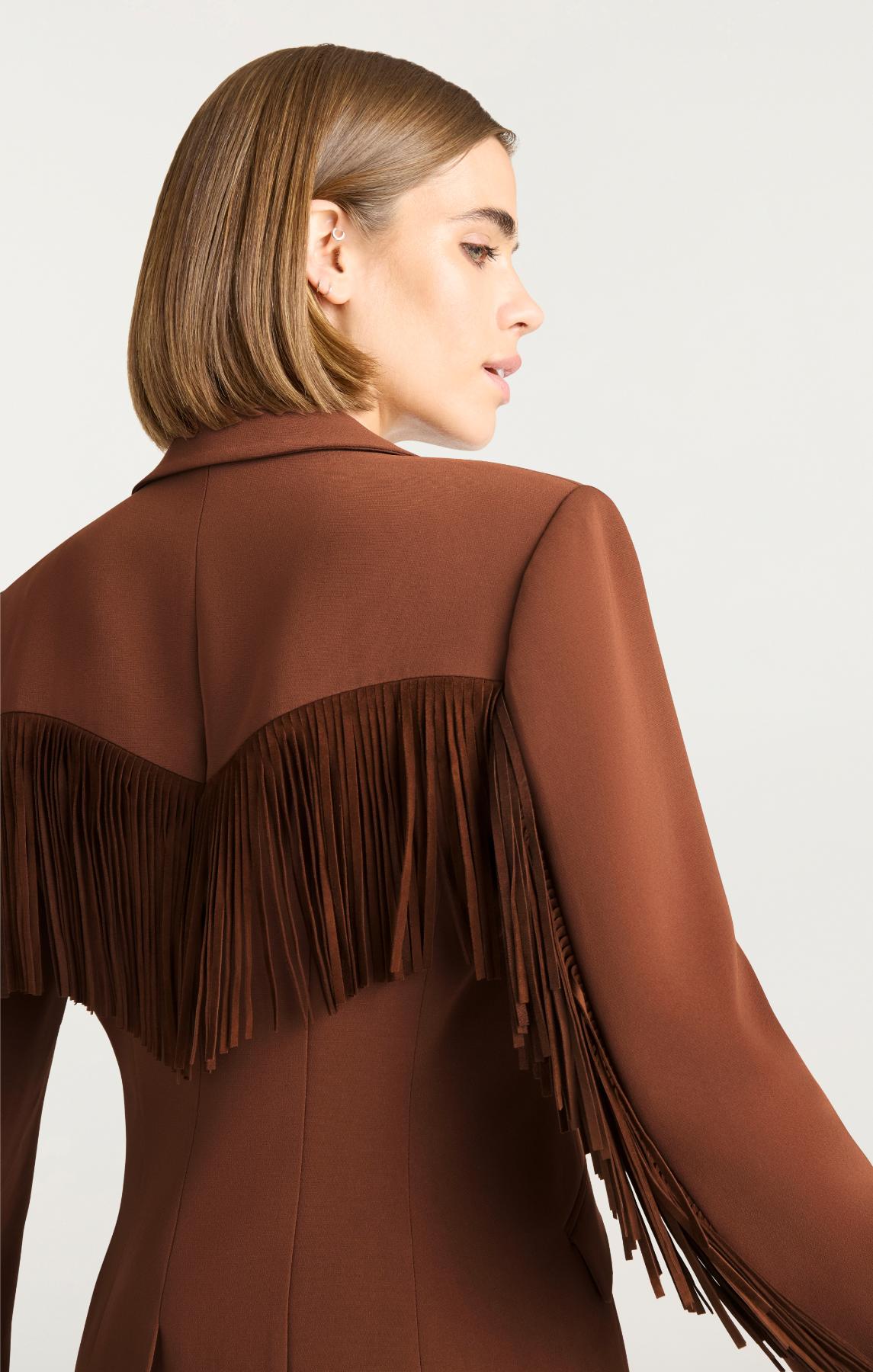 Cinq à Sept Suede Fringe Cheyenne Blazer