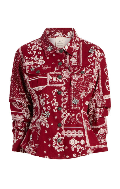 Cinq à Sept Bandana Military Twill Scrunched Canyon Jacket
