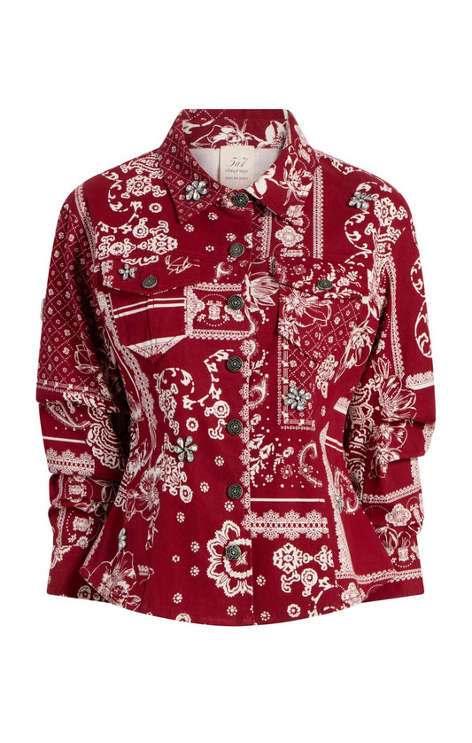 Cinq à Sept Bandana Military Twill Scrunched Canyon Jacket