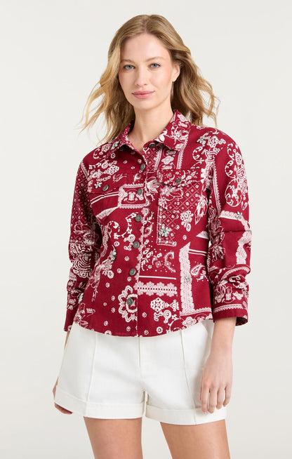 Cinq à Sept Bandana Military Twill Scrunched Canyon Jacket