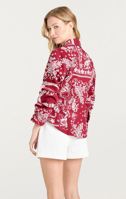 Cinq à Sept Bandana Military Twill Scrunched Canyon Jacket