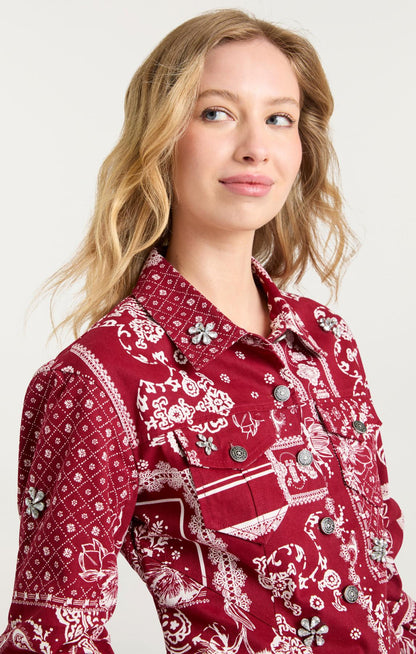 Cinq à Sept Bandana Military Twill Scrunched Canyon Jacket