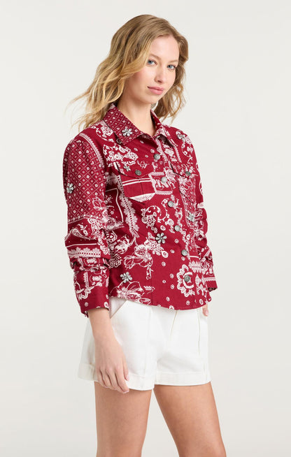 Cinq à Sept Bandana Military Twill Scrunched Canyon Jacket