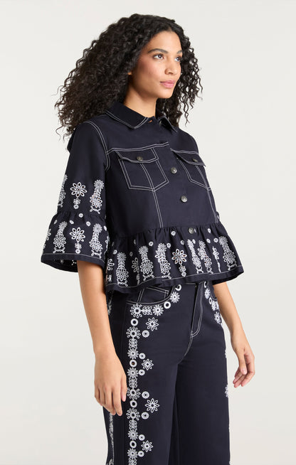 Cinq à Sept Mazie Eyelet Mandie Jacket