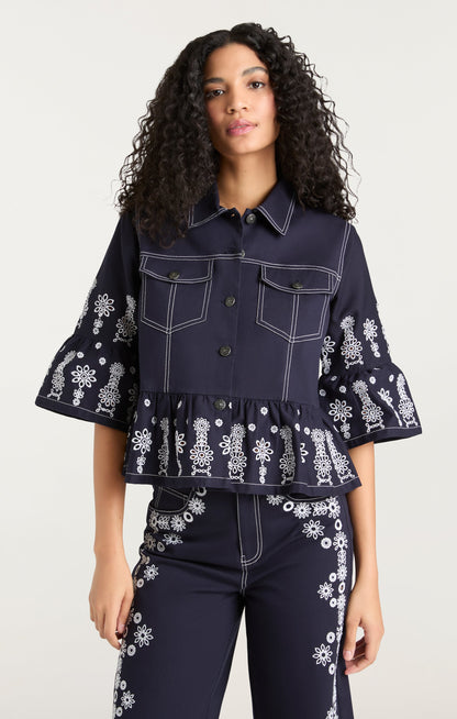 Cinq à Sept Mazie Eyelet Mandie Jacket