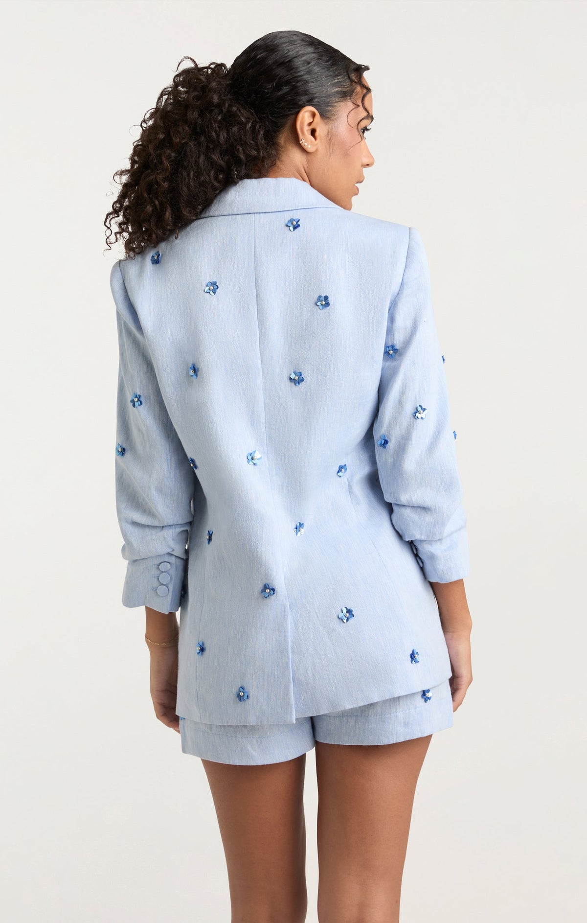Cinq à Sept Linen Suiting Pearl Ditsy Kylie Blazer
