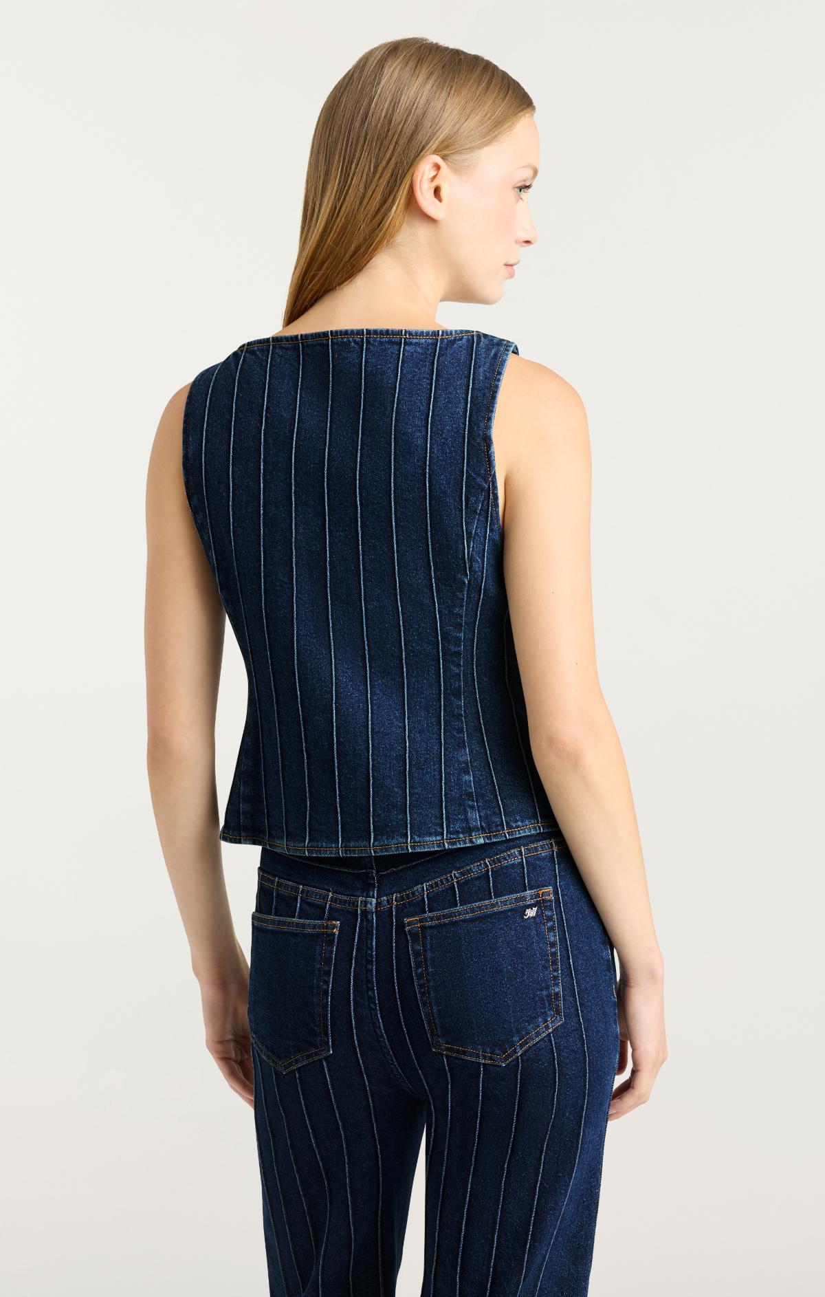 Cinq à Sept Pintuck Camen Jean Vest