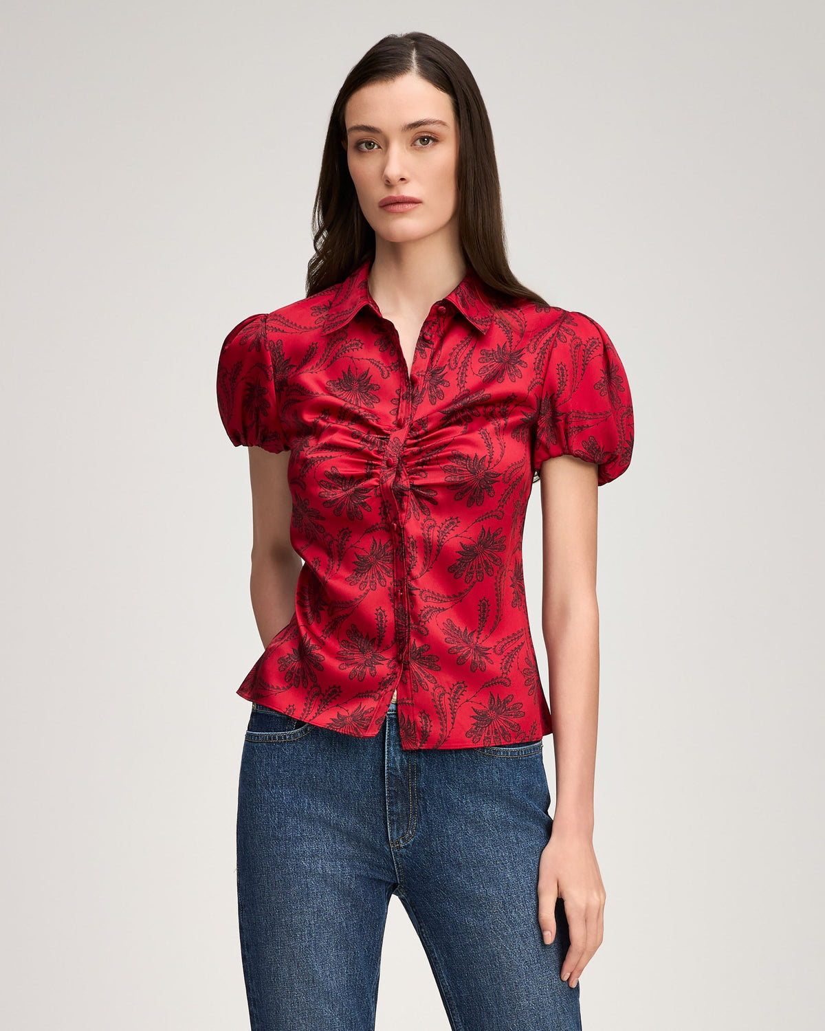 Cinq à Sept Paisley Fan Solange Top