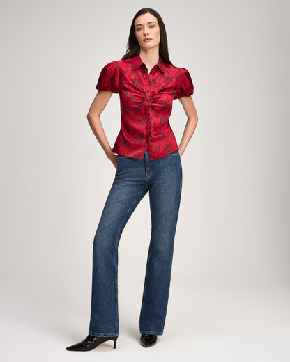 Cinq à Sept Paisley Fan Solange Top