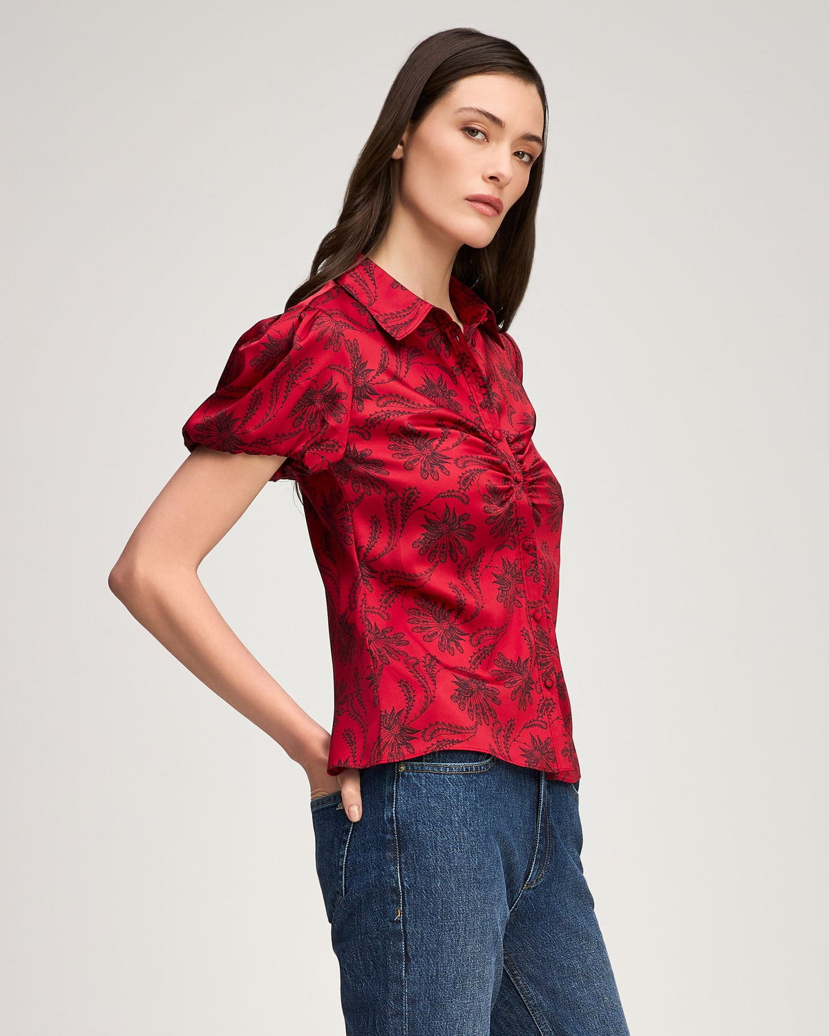 Cinq à Sept Paisley Fan Solange Top